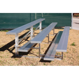 3 Row Aluminum Bleacher, 12' Long, Single Footboard