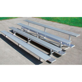 4 Row Universal Low Rise Aluminum Bleacher, 9' Long, Single Footboard