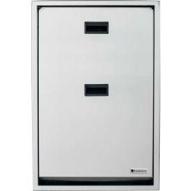 Vertical Baby Changing Table - Recessed - Stainless Steel, 150lb Cap