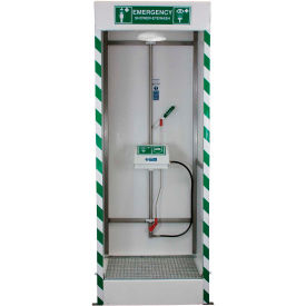Emergency Cubicle Shower, Covered ABS Eye/Face Wash