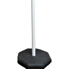 Octagon Sign Base 30 Lbs, with 6'-1.5" PVC Post and Brackets