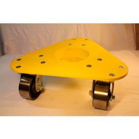 Steel Triangular Cup Dolly - Cast Iron Wheels - 1500 Lb. Capacity