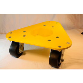 Steel Triangular Cup Dolly - Thermoplastic Wheels - 1500 Lb. Capacity