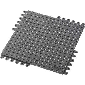 De-Flex Anti Fatigue Modular Mat Tile 3/4" Thick 18" x 18" Black 8PK