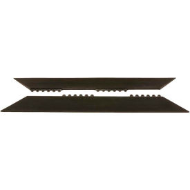 De-Flex Modular Mat Tile Ramp 3/4" Thick 1/2' x 3' Black