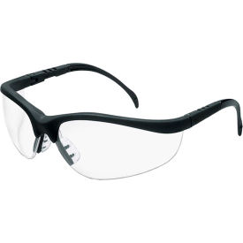 Klondike KD110AF Safety Glasses, Matte Black Frame, Clear Anti-Fog Lens