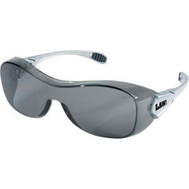 Over-the-glass frame, Gray Anti-Fog Lens, Silver Frame