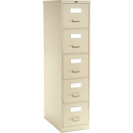 Vertical File Letter Size 5 Drawer 26-1/2"D, Desert Putty