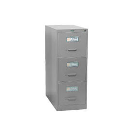 Vertical File Letter Size 3 Drawer 26-1/2"D, Light Gray