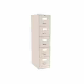 Vertical File Legal Size 5 Drawer 26-1/2"D, Light Gray