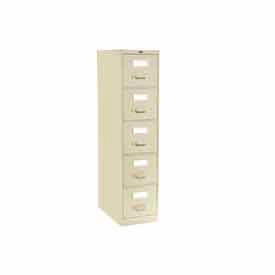 Vertical File Legal Size 5 Drawer 26-1/2"D, Desert Putty