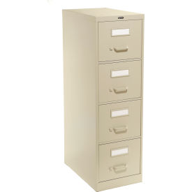 Vertical File Legal Size 4 Drawer 26-1/2"D, Desert Putty