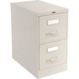 Vertical File Legal Size 2 Drawer 26-1/2"D, Light Gray