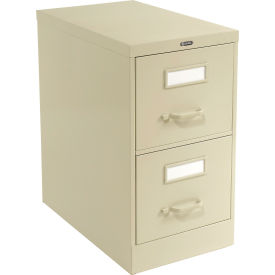 Vertical File Legal Size 2 Drawer 25"D, Desert Putty
