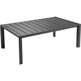 Outdoor 24" x 40" Cocktail Table - Aluminum - Volcanic Black - Sunset Series