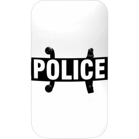 Riot Control Body Police Shield, Non-Ballistic, Polycarbonate, Clear, 24" x 48"