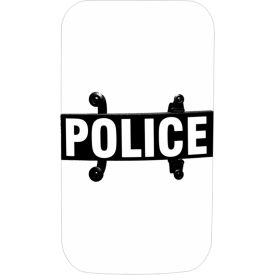 Riot Control Body Police Shield, Non-Ballistic, Polycarbonate, Clear, 20" x 36"