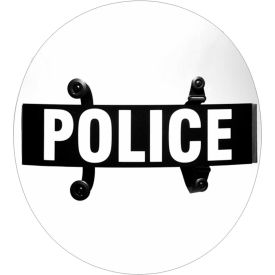 Riot Control Body Police Shield, Non-Ballistic, Polycarbonate, Clear, 24"