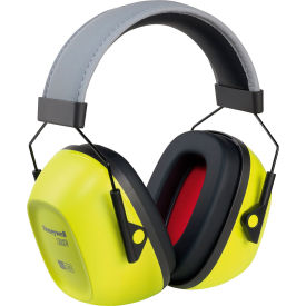 Passive Earmuffs, Over The Head, Hi-Viz Yellow, NRR 30