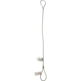 Wire Rope Sling, 7-Part 1/8" X 2' With Standard 6" Eyes 7X19 (3/8" FIN DIA)