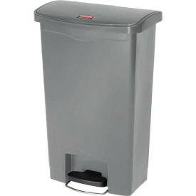 Slim Jim Plastic Step On Container, Front Step - 13 Gallon, Gray