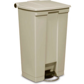 Fire Safe Step On Plastic Container, 23 Gallon, Beige - FG614600BEIG