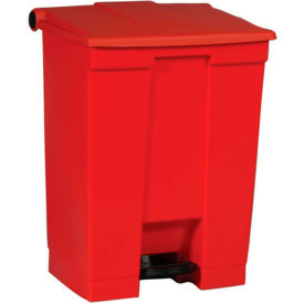 Fire Safe Step On Plastic Container, 18 Gallon, Red