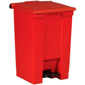 Fire Safe Step On Plastic Container, 12 Gallon, Red