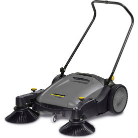 Manual Walk-Behind Compact Floor Sweeper with Dual Brushes - 1.517-107.0
