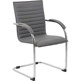 Side Chair - Vinyl - Gray - Pack of 2