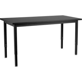 Science Table - Phenolic Top - Adjustable Height - 30"W x 60"L - Black