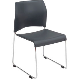 Cafetorium Plastic Stack Chair - Charcoal