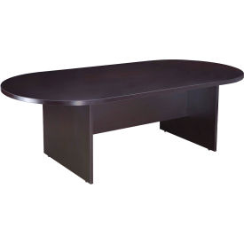 95"W x 43"L Racetrack Conference Table - Mocha