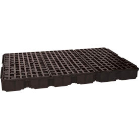 6 Drum Spill Containment Platform - Black no Drain