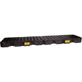 Eagle 4 Drum In-Line Spill Containment Platform - Black with Drain
