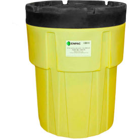95 Gallon Poly-SpillPack Drum - Yellow Base with Black Easy-Off Non-threaded Lid
