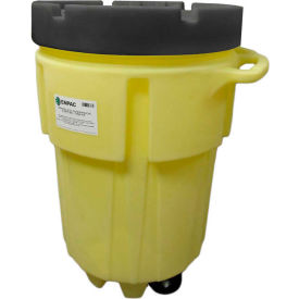 Wheeled Poly-SpillPack Drum - 95 Gallon Capacity Yellow with Black Easy-Off Lid