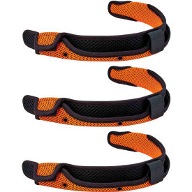 Skullerz 8984 Hard Hat Replacement Sweatband, Orange, 3-Pack