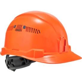 Skullerz 8972 Hard Hat Cap Style, Ratchet Suspension, Vented, Class C, Orange