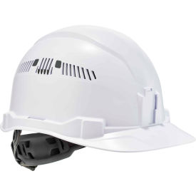 Skullerz® 8972 Hard Hat Cap Style, Ratchet Suspension, Vented, Class C, White