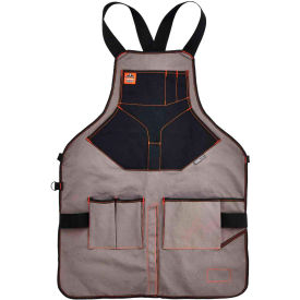 Canvas Tool Apron, Extended Length, Gray