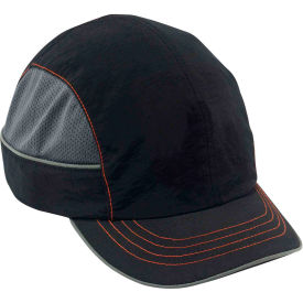 Skullerz 8950XL Bump Cap, Short Brim, Black, XL
