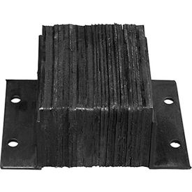 P1 Weld One Side Dock Bumper, Rectangular, 13-3/8Wx12H, Black