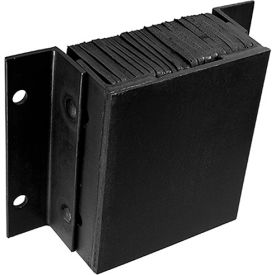 Weld One Side Dock Bumper, Rectangular, 13-1/4Wx12H, Black
