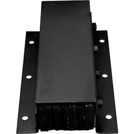 Steel Faced Dock Bumper, Rectangular, 13Wx20H, 6-3/4" Projection, Black
