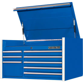 Professional 41"W x 25"D x 21-3/8" H 8 Drawer Blue Top Chest