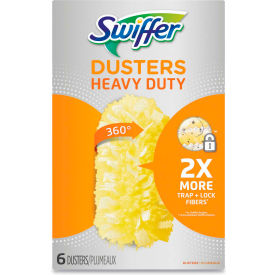 Heavy Duty Dust Lock Fiber Refill Dusters, Yellow, 6/Box