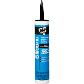 Window, Door & Siding 100% Silicone Rubber Sealant - 9.8 oz., Black