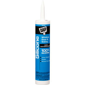 Window, Door & Siding 100% Silicone Rubber Sealant - 9.8 oz., White