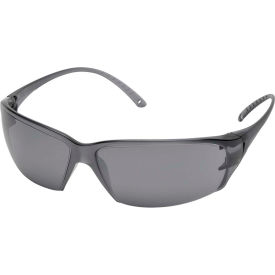 Helium 18 Lightweight Frameless Safety Glasses, Anti-Fog, Gray Lens/Temples, Pack of 12
